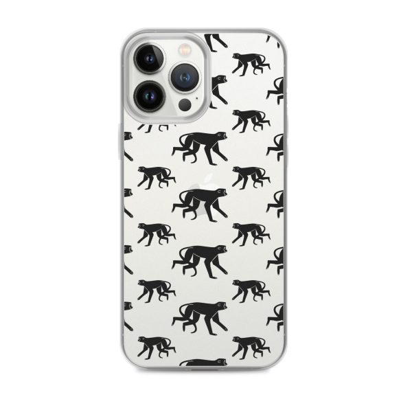 Monkey Silhouette iPhone Clear Case