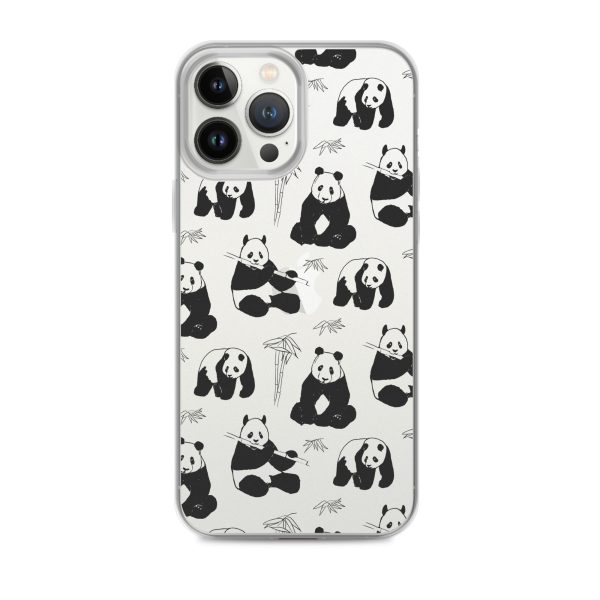Panda Bears Bamboo iPhone Clear Case