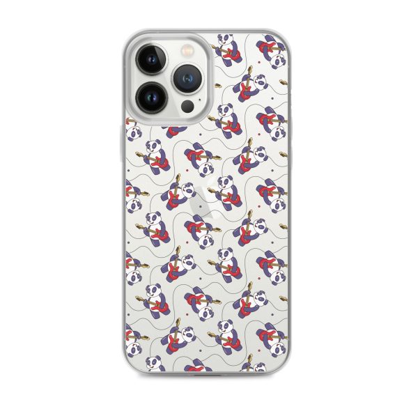 Panda Guitarist iPhone Clear Case