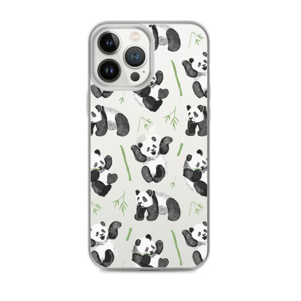 Watercolor Panda Bear iPhone Clear Case