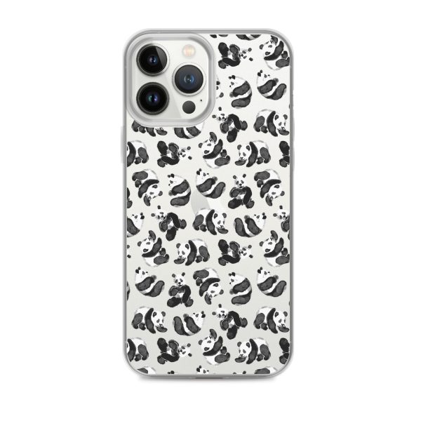 Watercolor Panda Bears iPhone Clear Case