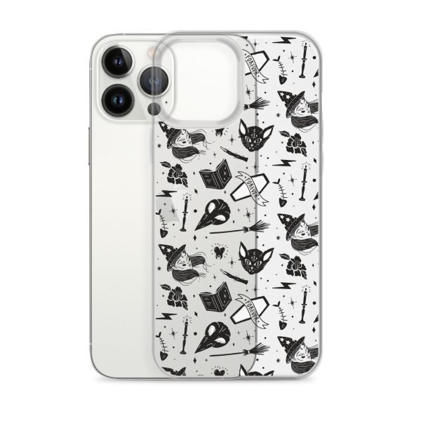 Black and White Halloween iPhone Clear Case