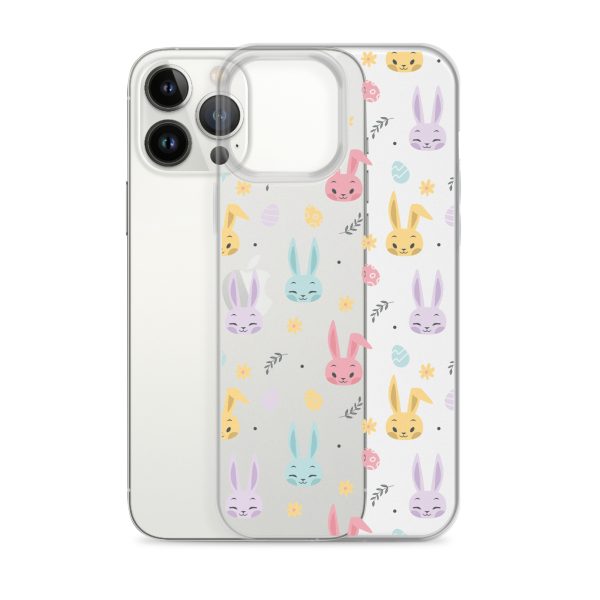 Colorful Bunnies Easter iPhone Clear Case