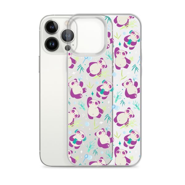 Cute Panda Bamboo iPhone Clear Case