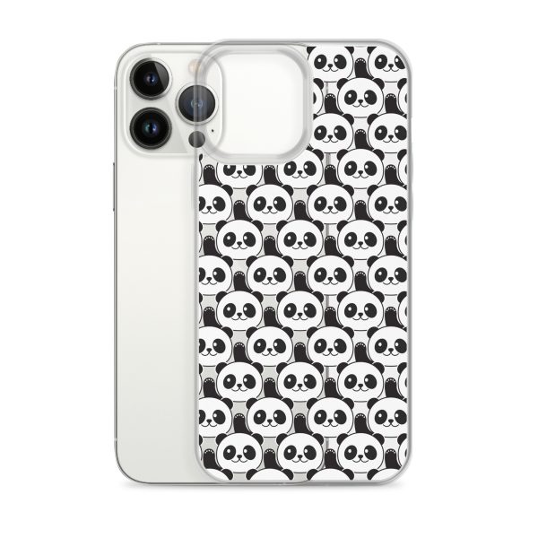 Cute Panda Bears iPhone Clear Case