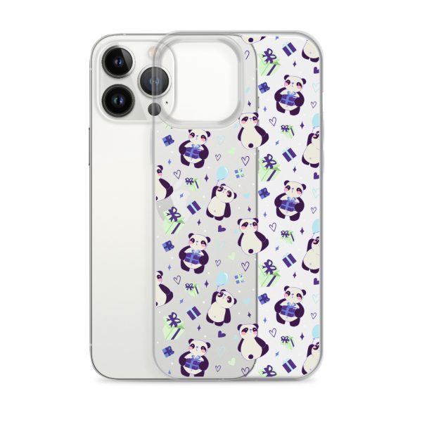 Cute Panda Presents iPhone Clear Case