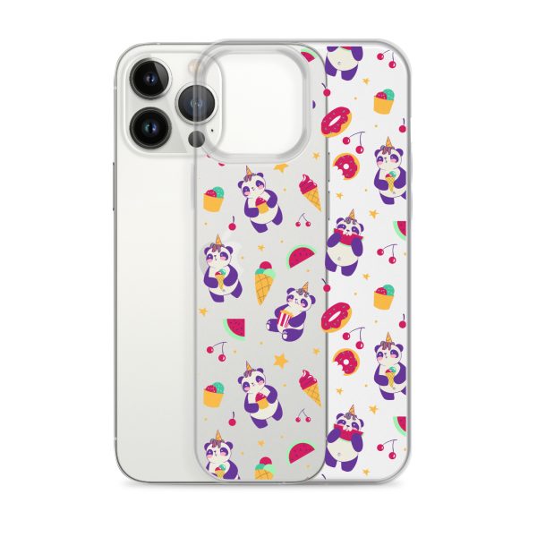 Cute Panda Sweets iPhone Clear Case