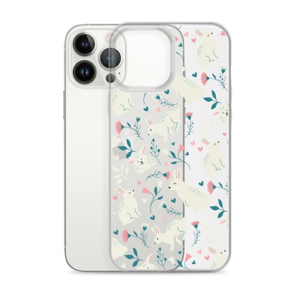 Easter Cute Rabbits iPhone Clear Case