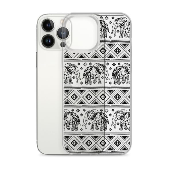 Elephant Mandala iPhone Clear Case