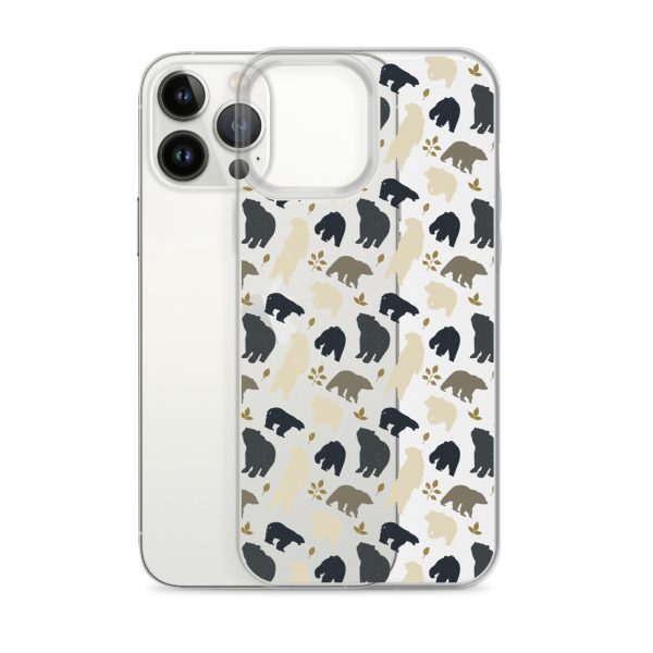 Forest Bear Silhouette iPhone Clear Case