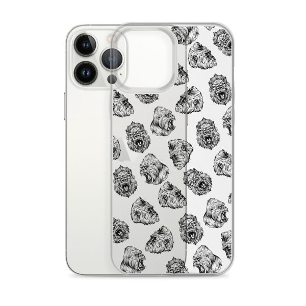 Illustrated Gorilla Seamless iPhone Clear Case