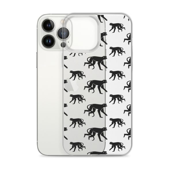 Monkey Silhouette iPhone Clear Case