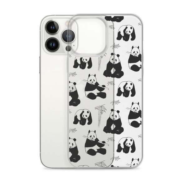 Panda Bears Bamboo iPhone Clear Case