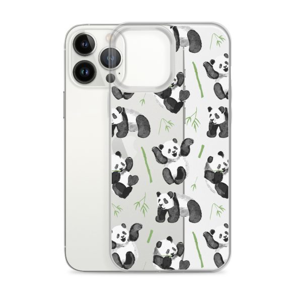 Watercolor Panda Bear iPhone Clear Case