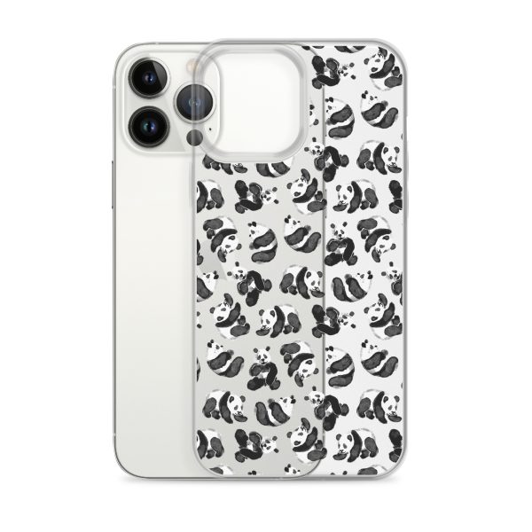 Watercolor Panda Bears iPhone Clear Case