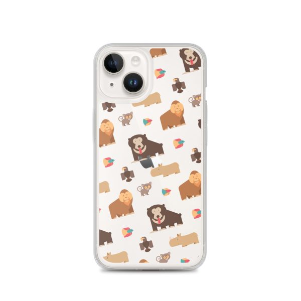 Asian Jungle Animals iPhone Clear Case
