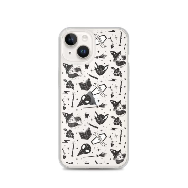 Black and White Halloween iPhone Clear Case