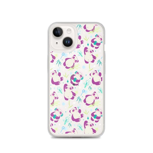 Cute Panda Bamboo iPhone Clear Case