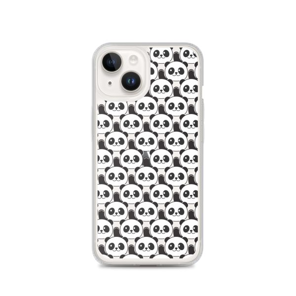 Cute Panda Bears iPhone Clear Case