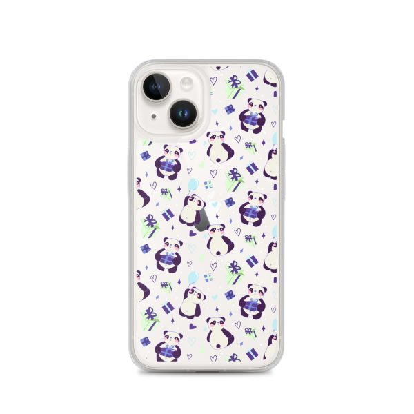 Cute Panda Presents iPhone Clear Case