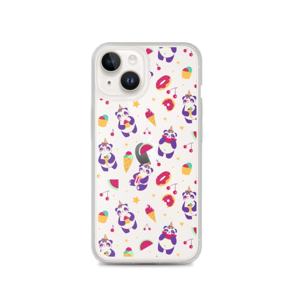 Cute Panda Sweets iPhone Clear Case