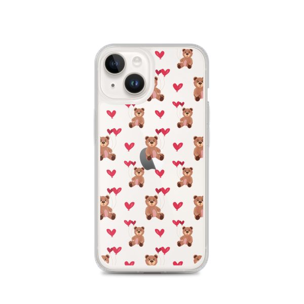 Cute Teddy Bear iPhone Clear Case