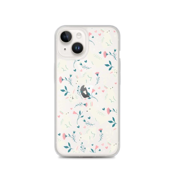 Easter Cute Rabbits iPhone Clear Case