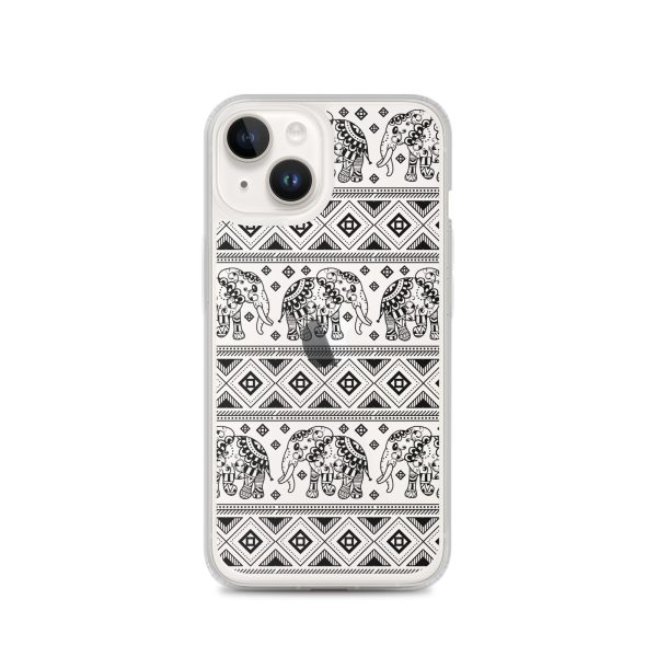 Elephant Mandala iPhone Clear Case