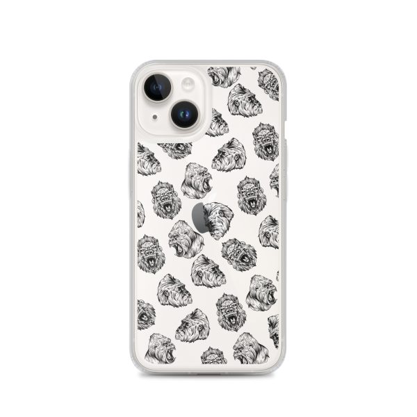Illustrated Gorilla Seamless iPhone Clear Case