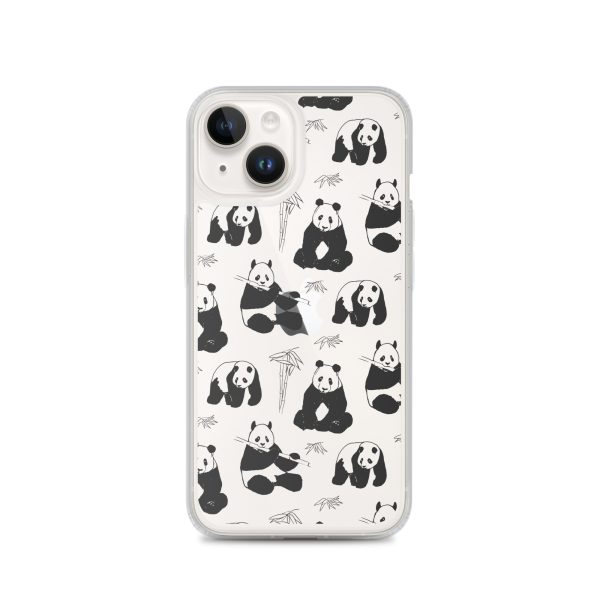 Panda Bears Bamboo iPhone Clear Case
