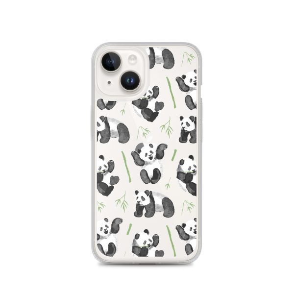 Watercolor Panda Bear iPhone Clear Case