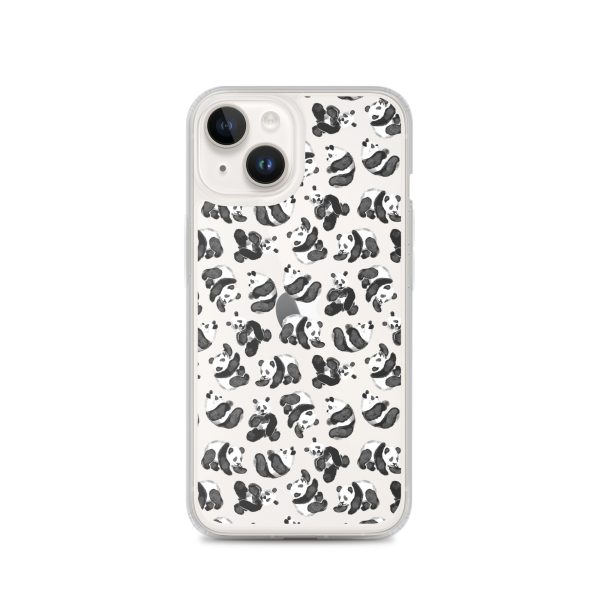 Watercolor Panda Bears iPhone Clear Case