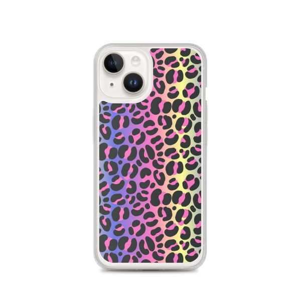 Neon Leopard iPhone Clear Case
