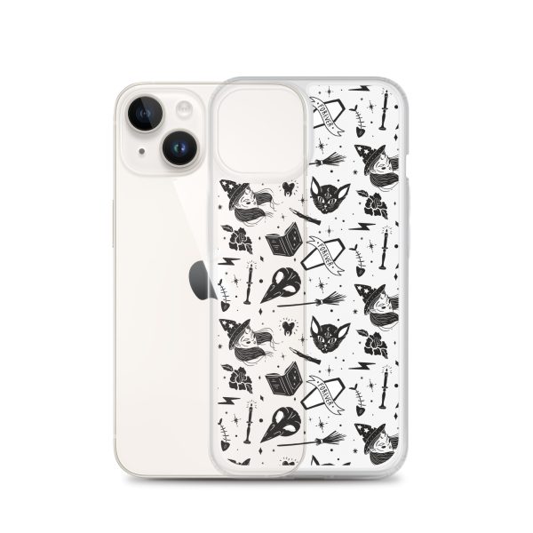 Black and White Halloween iPhone Clear Case