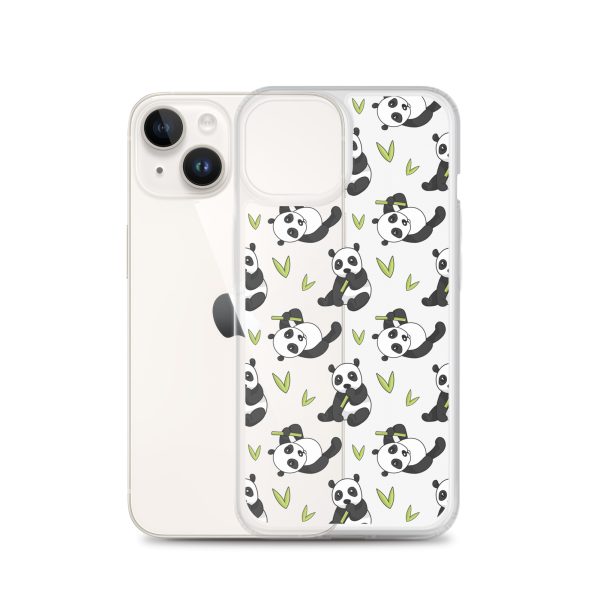 Cute Panda Bear iPhone Clear Case