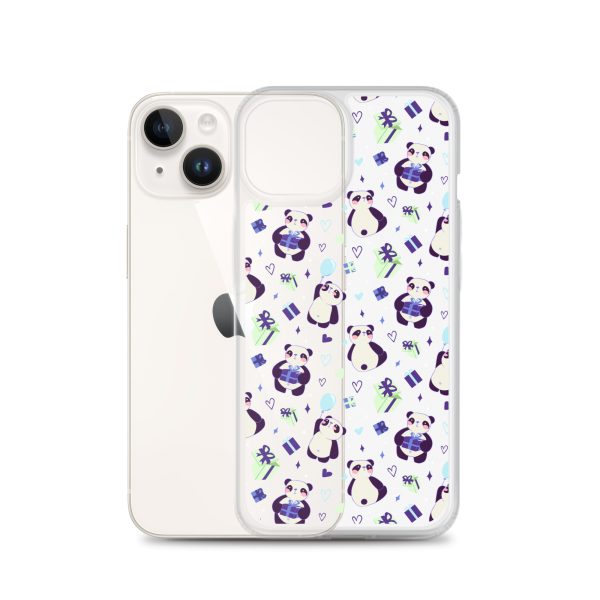 Cute Panda Presents iPhone Clear Case