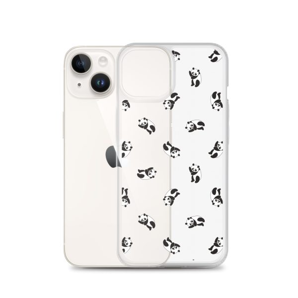 Cute Pandas iPhone Clear Case