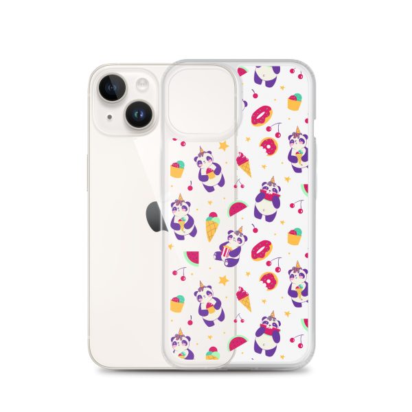 Cute Panda Sweets iPhone Clear Case