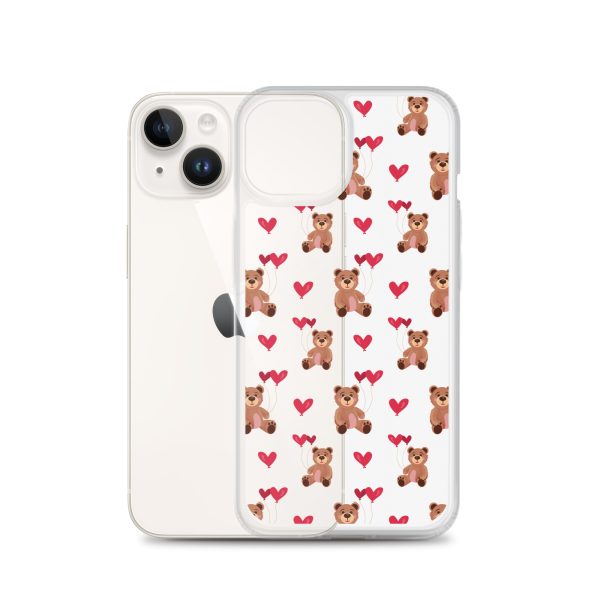 Cute Teddy Bear iPhone Clear Case