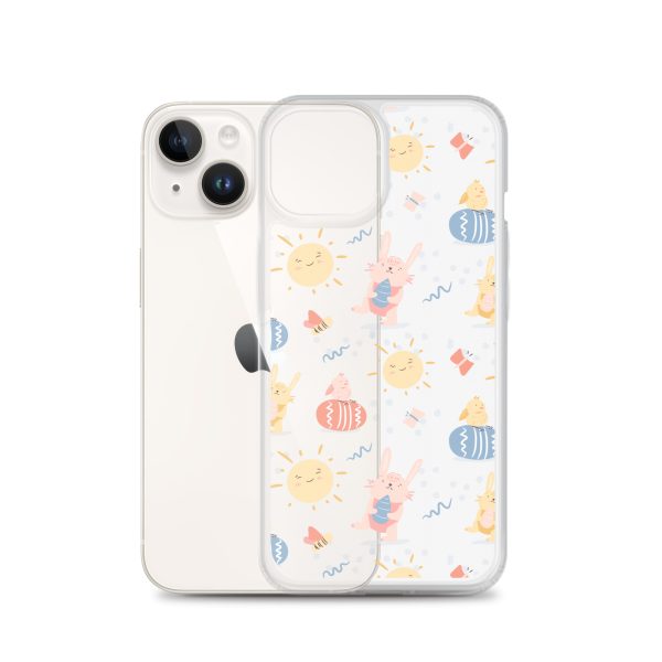 Easter Egg and Bunnies iPhone Clear Case