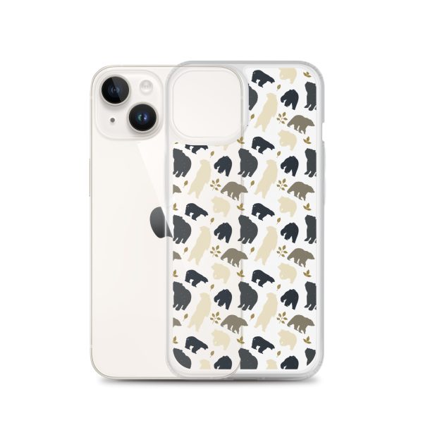 Forest Bear Silhouette iPhone Clear Case