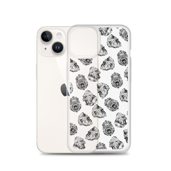 Illustrated Gorilla Seamless iPhone Clear Case