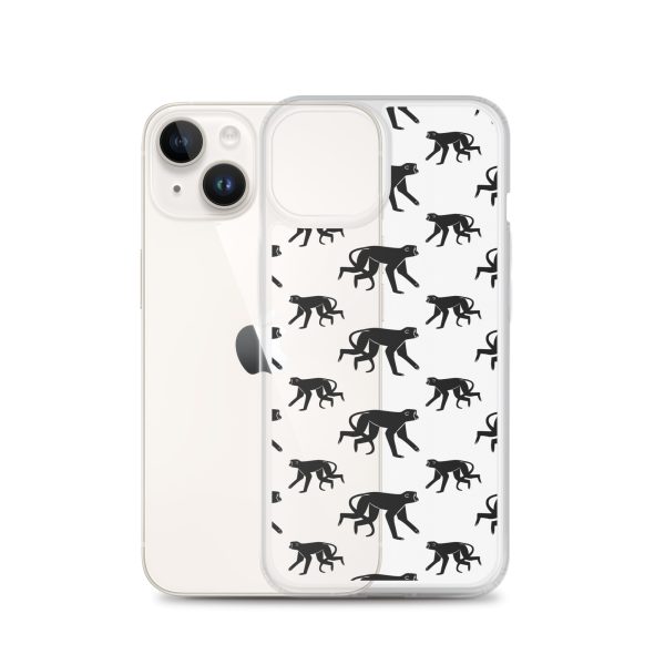 Monkey Silhouette iPhone Clear Case