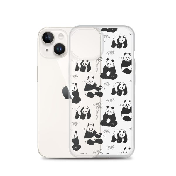 Panda Bears Bamboo iPhone Clear Case