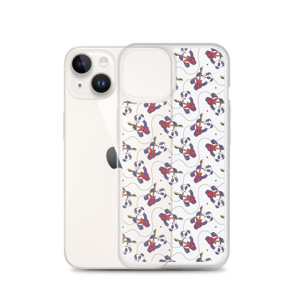 Panda Guitarist iPhone Clear Case