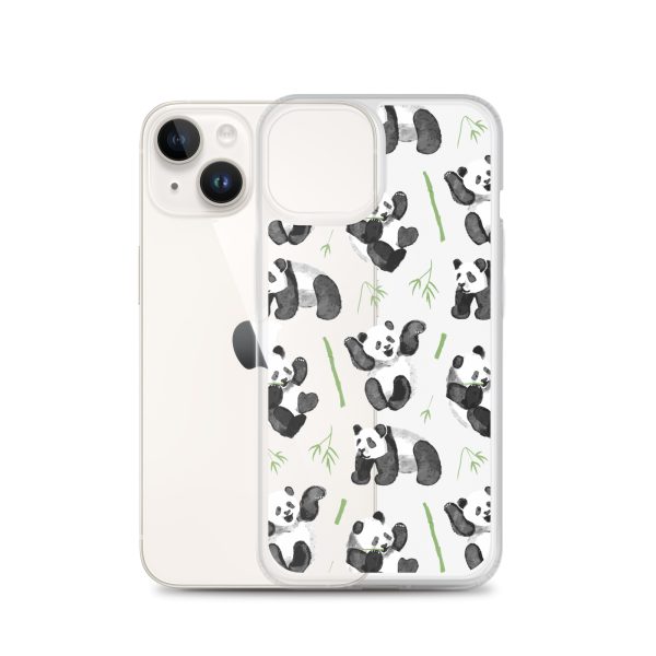 Watercolor Panda Bear iPhone Clear Case