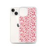 Leopard Heart Print iPhone Clear Case