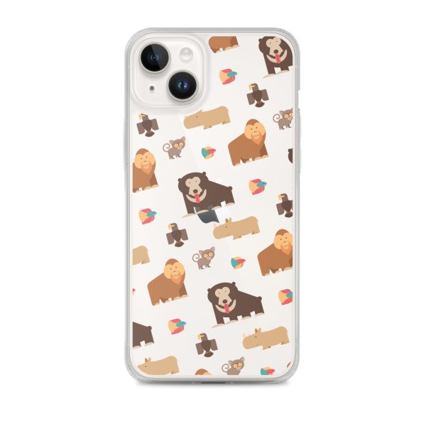 Asian Jungle Animals iPhone Clear Case