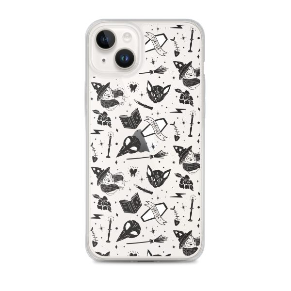 Black and White Halloween iPhone Clear Case