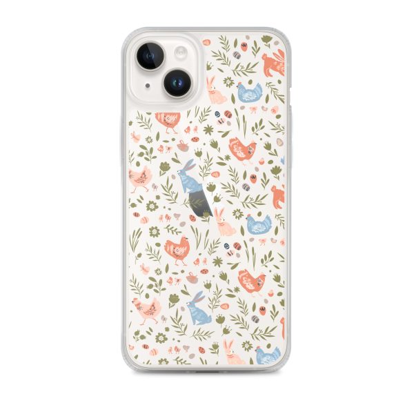 Bunnies and Hens Easter iPhone Clear Case
